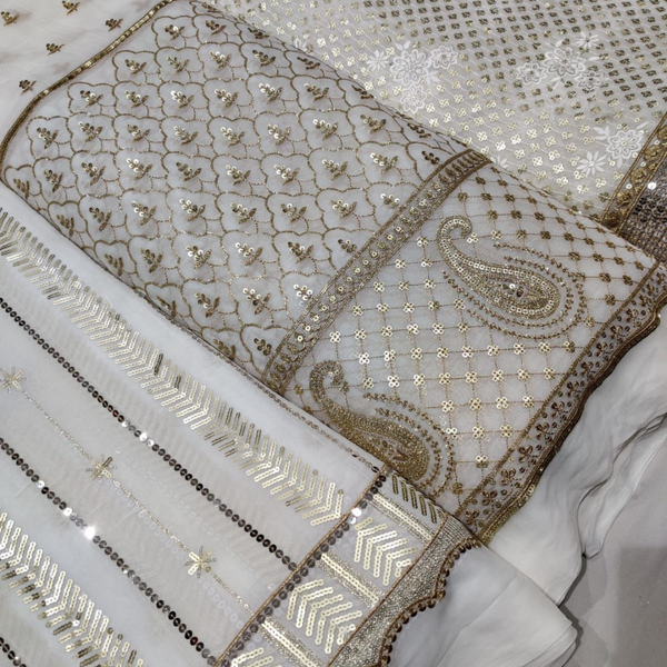 Pure Georgette Embroideries 54" & 44" Combinations