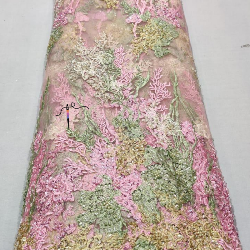 Nett Embroideries with handwork, 58"