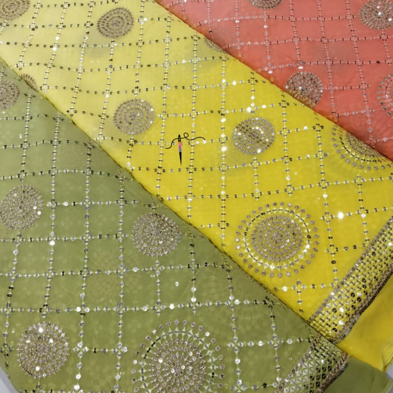 Pure Georgette , Width : 54"