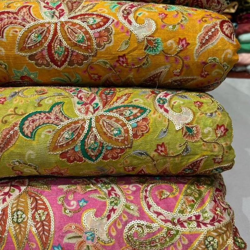 Pure Chinon Chiffon Embroideries + Prints