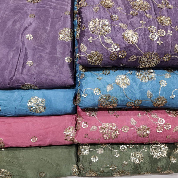 Pure Chinon Chiffon Embroideries 44" Combinations