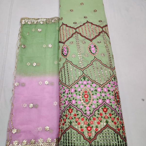 Georgette And Organza Embroideries 54" &  44" Combinations