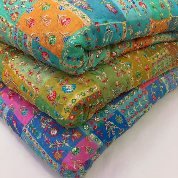 Pure Chinon Chiffon Embroideries 44"