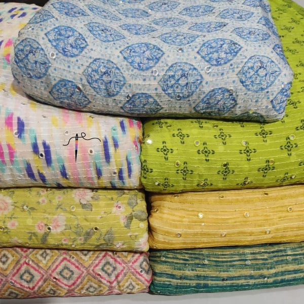 Pure chinon chiffon Embroideries 44”