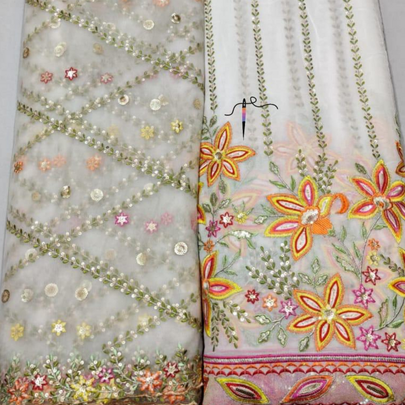 Pure Georgette 54" and Nett 44" Combinations