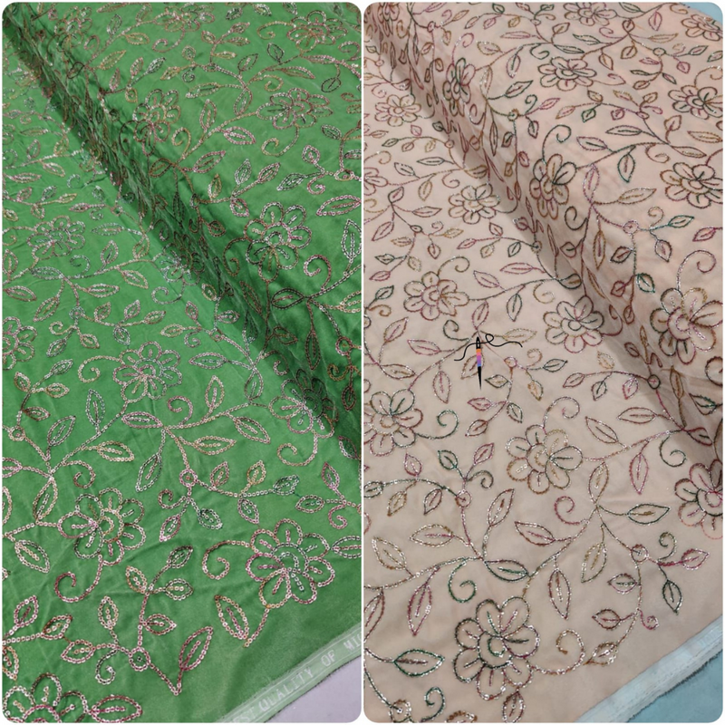 Velvet Embroideries , Width : 44"