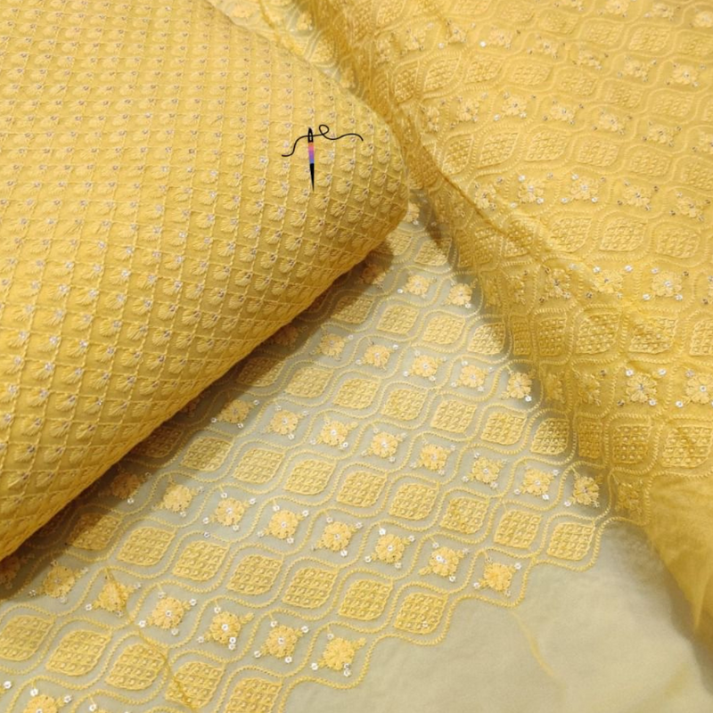 Pure Georgette, Width : 44"