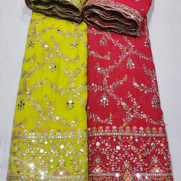 Pure Georgette Embroideries 54" & 44" Combinations
