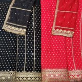 Pure Georgette and Organza Embroideries 54" Combinations