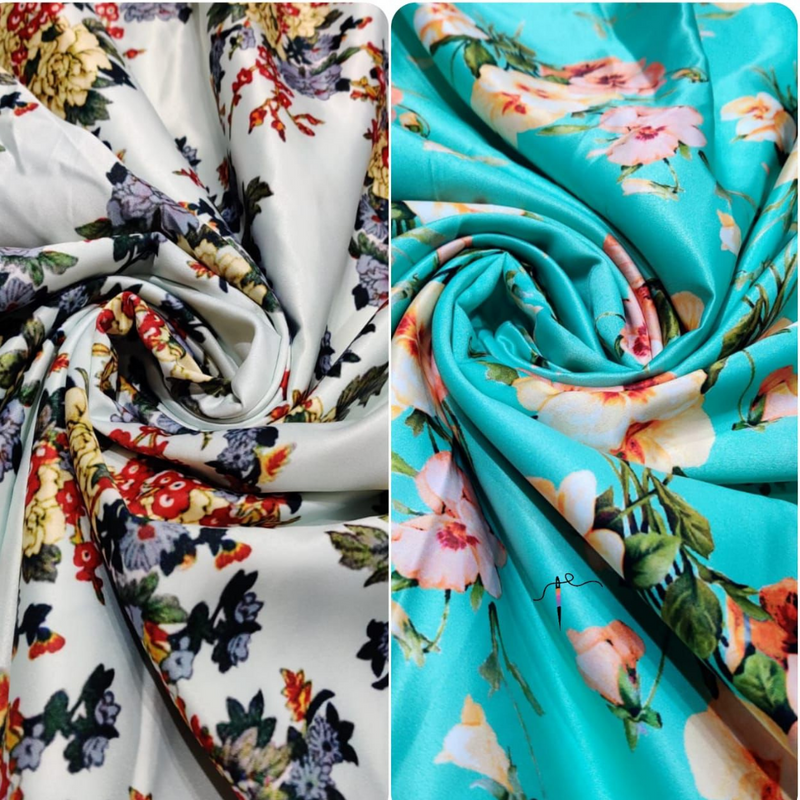 Print Satin, Width: 58”