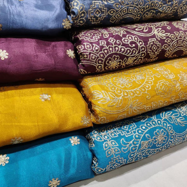 Pure Chinon Chiffon Embroideries 44"