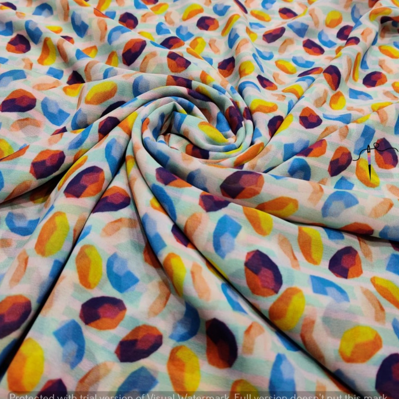 Georgette Print , Width : 44”