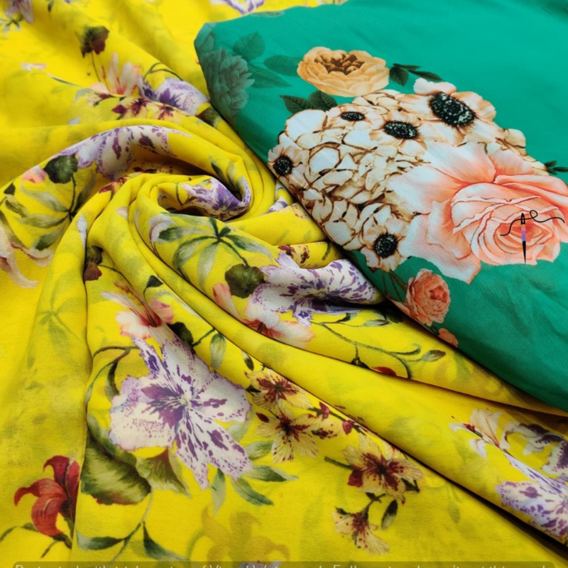 Georgette Print , Width : 44”