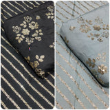 Pure chinon chiffon Embroideries 44” Combinations