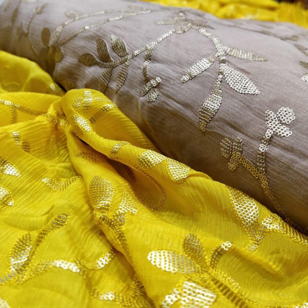 Pure Chinnon Chiffon Embroideries