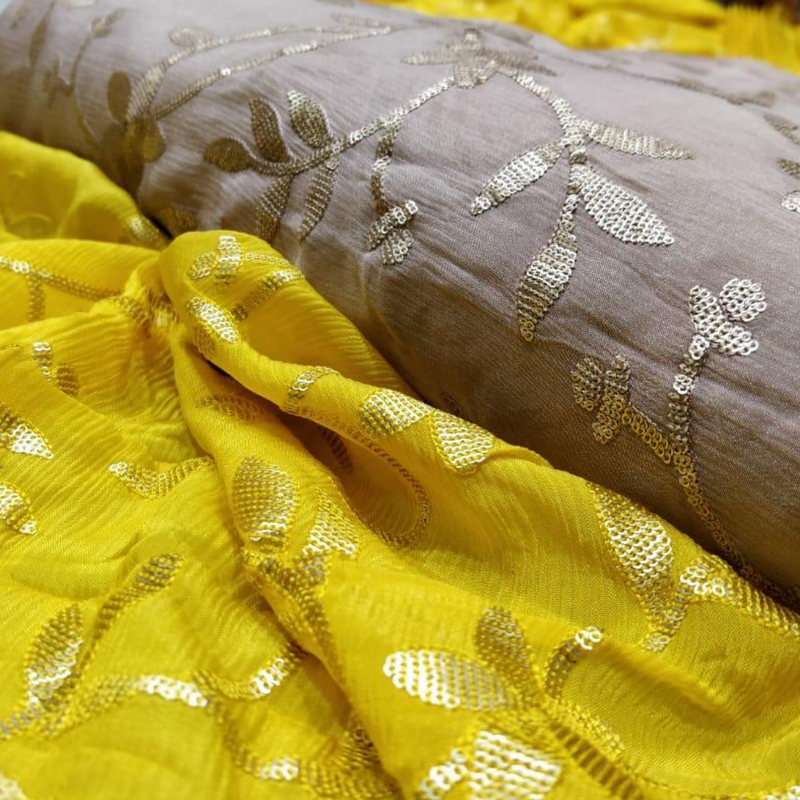 Pure Chinnon Chiffon Embroideries