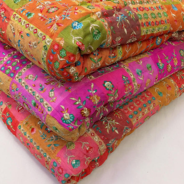 Pure Chinon Chiffon Embroideries 44"