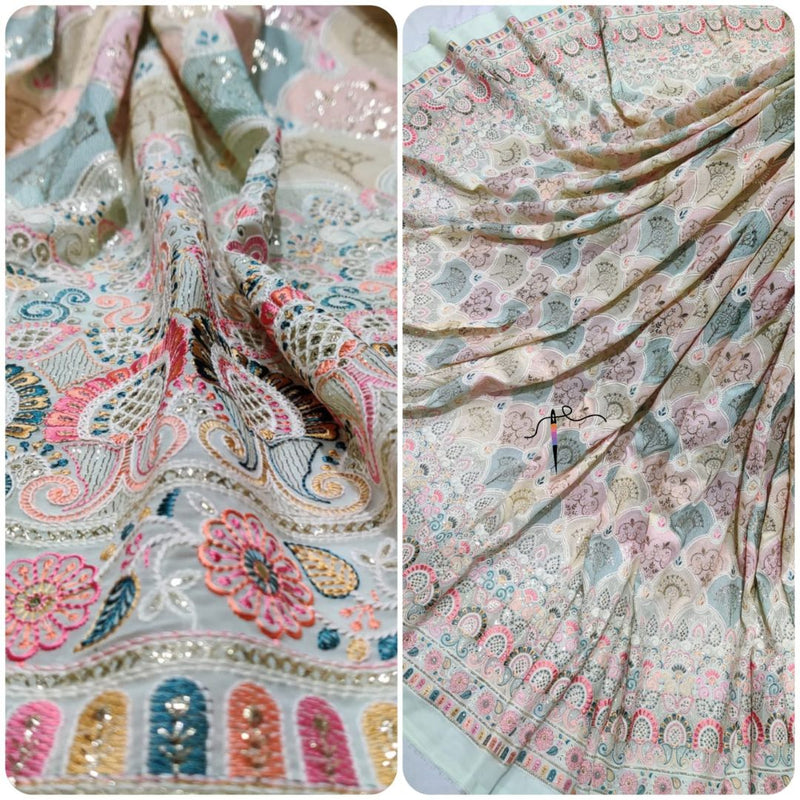 Georgette Embroideries 54”