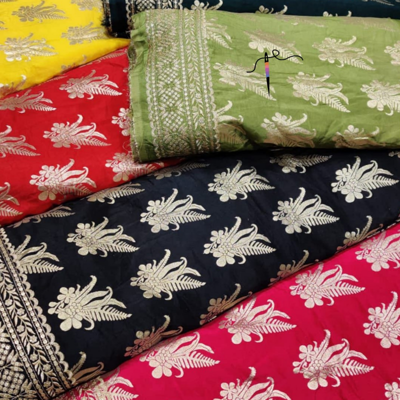 Pure Dola Silk Zari, 46"