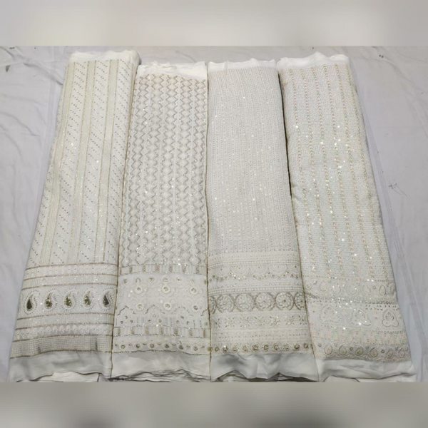 Pure Georgette and Nett Embroideries 54" & 44" Combinations