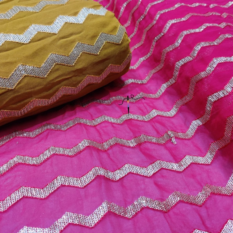 Pure Georgette, Width : 44"
