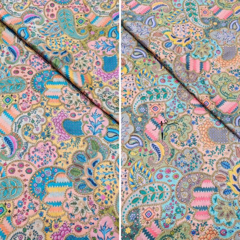Soft Raw Silk Embroidery, 44"