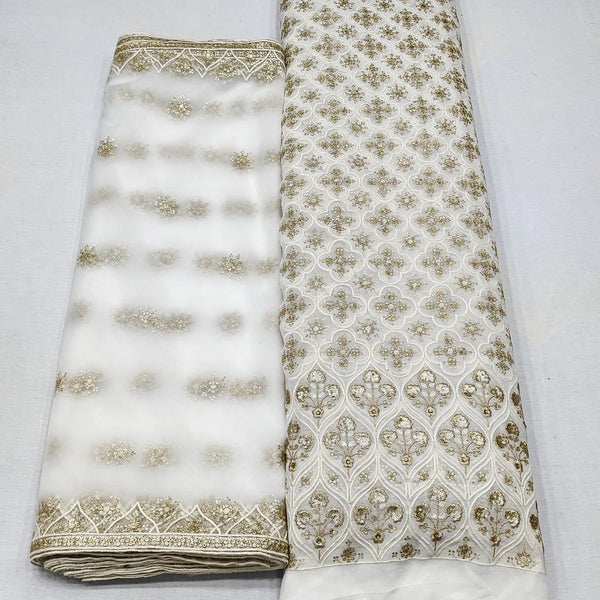 Pure Georgette and Nett Embroideries 54" & 44" Combinations