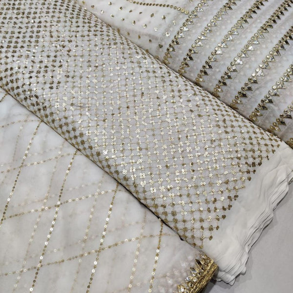 Pure Georgette and Nett Embroideries 56" & 44" Combinations