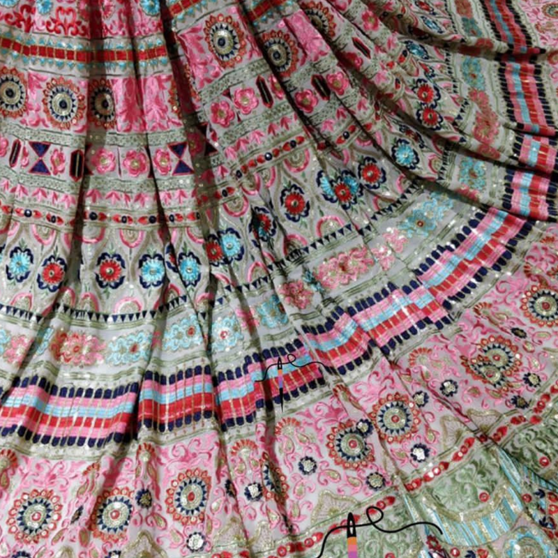 Georgette Embroideries, Width 54"