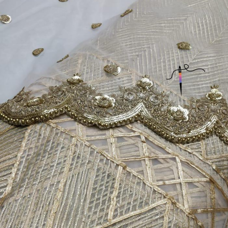 Nett Dyeable Embroideries 56" & Nett Dyeable Dupatta 44"