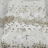 Pure Chinnon Chiffon and Nett 44" Embroideries Combinations