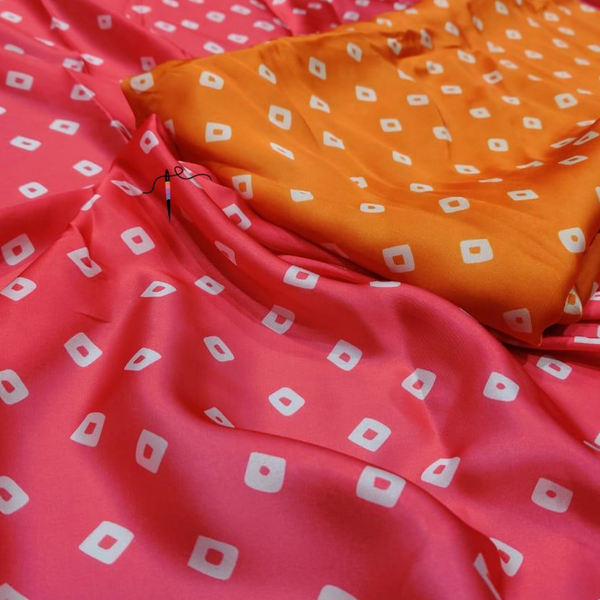 Satin Georgette Prints, width 44"