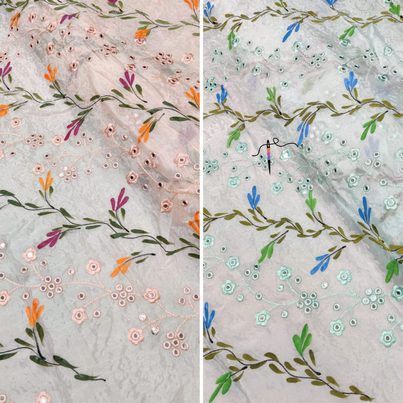 Pure Chinnon Chiffon Embroideries, 44"