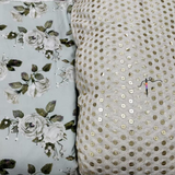 Pure georgette 44" heavy embroideries & Crepe matte 44” prints