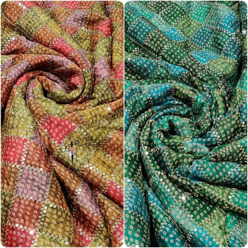 Pure Chinon Chiffon  Embroideries 44"
