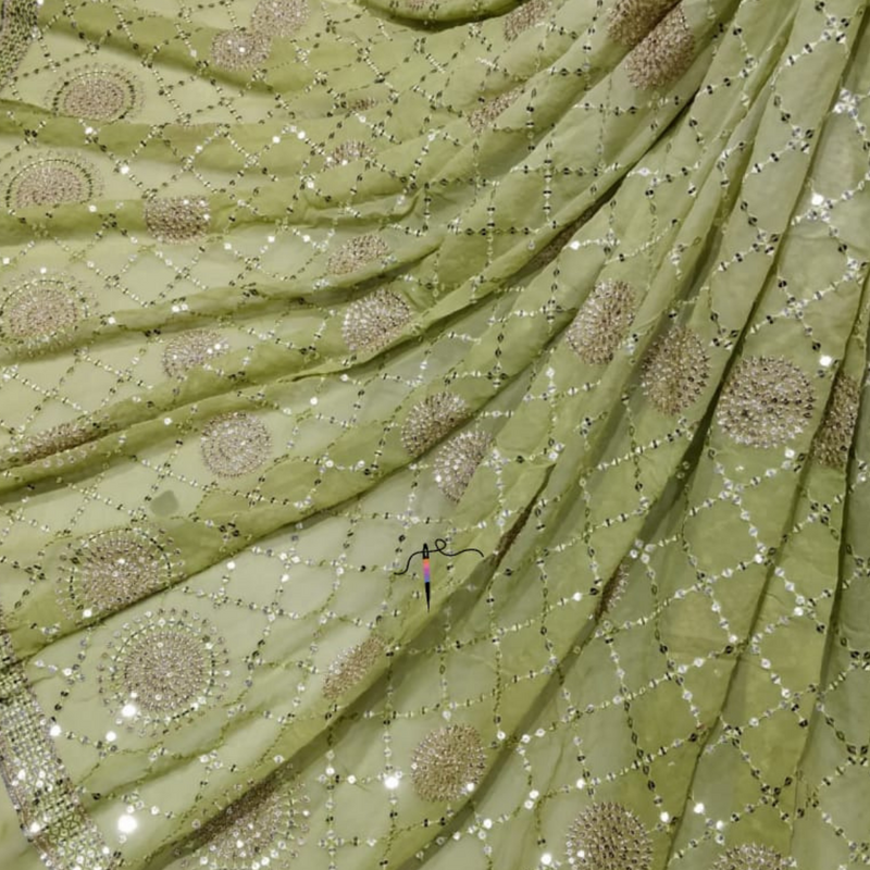 Pure Georgette , Width : 54"