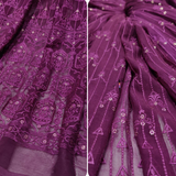 Pure Georgette, Lakhnavis , Width : 54"