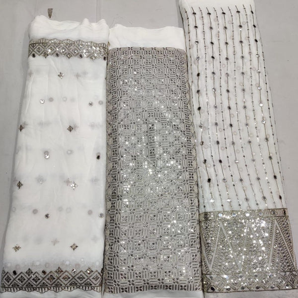 Pure Georgette Embroideries 54" & 44" Combinations