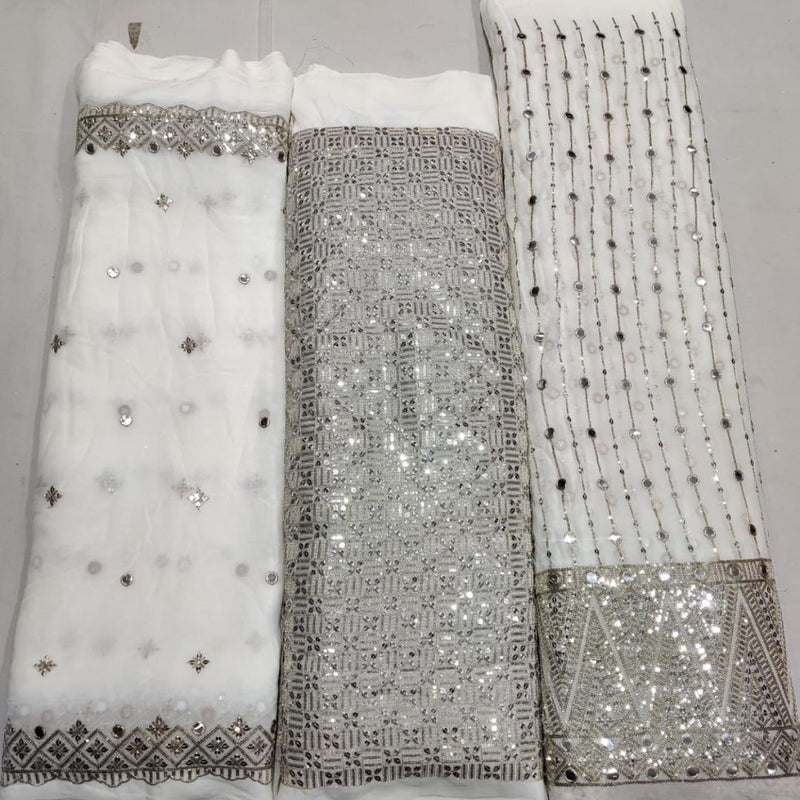 Pure Georgette Embroideries 54" & 44" Combinations