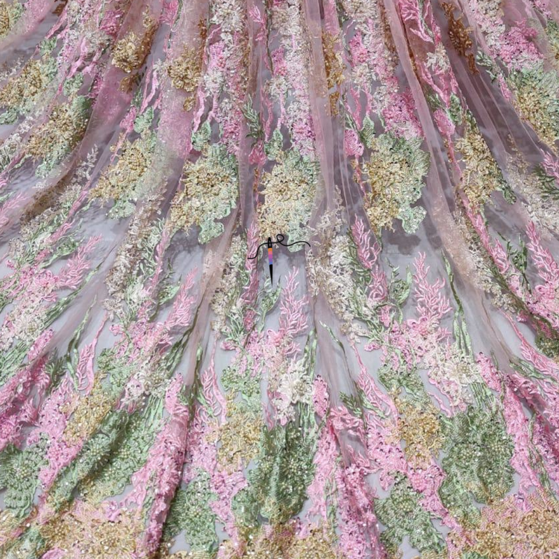 Nett Embroideries with handwork, 58"