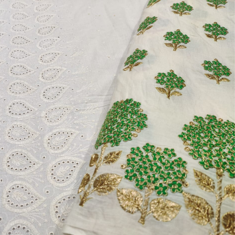 Pure Cotton Embroideries 50" and 44" Combinations