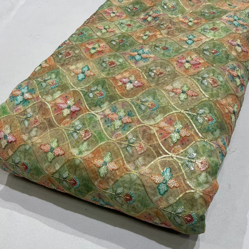 Pure Organza Print + Embroideries