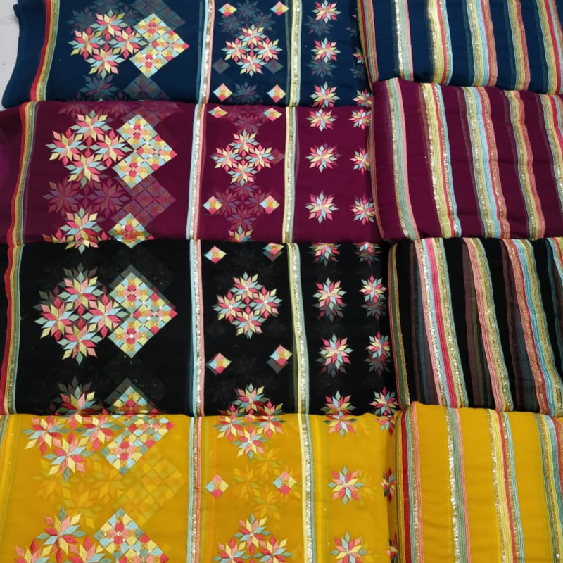 Georgette Combinations, Width 44"