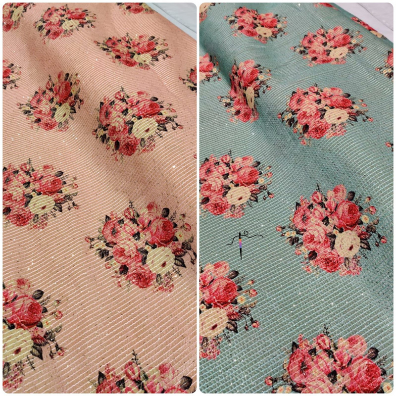 Velvet micro, Print & Embroidery , Width : 44”