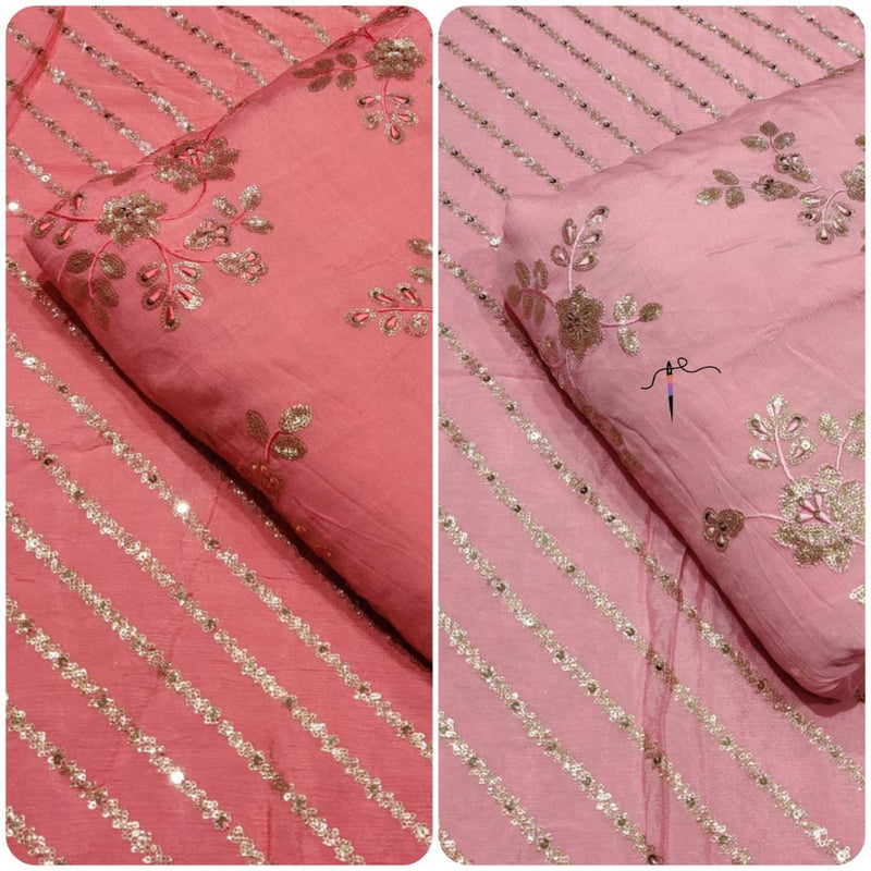 Pure chinon chiffon Embroideries 44” Combinations