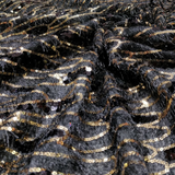 Sequin Tassles on fur nett, 58”