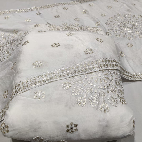 Pure Chinon Chiffon Embroideries 44"