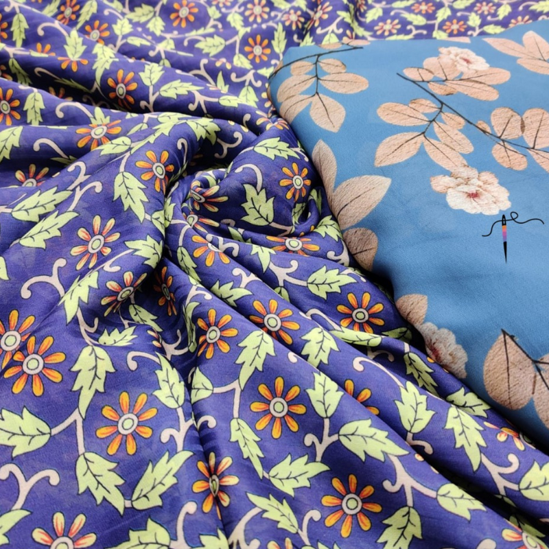 Georgette Print , Width : 44”