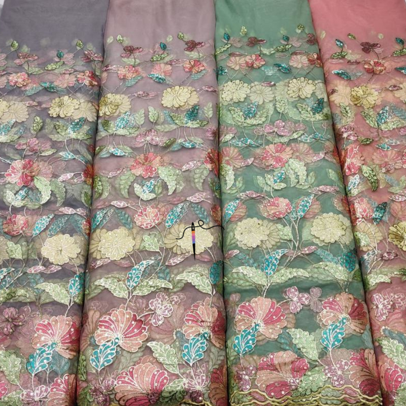 Nett Scallop Embroideries , Width : 56''