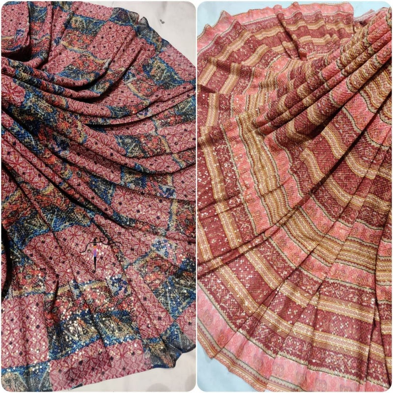 Pure Georgette Embroideries 44”